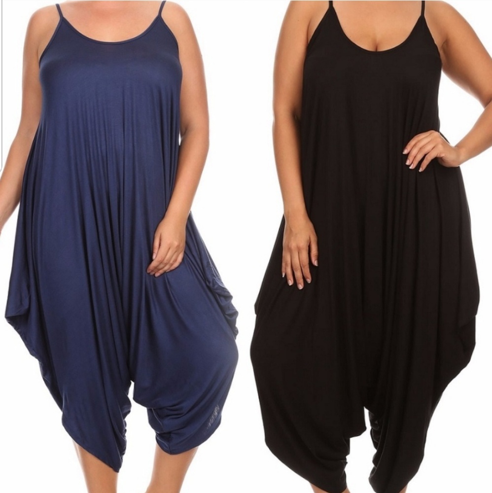 Oversized Loose Fitting Harem Jumpsuit Romper - Picture 6 of 6